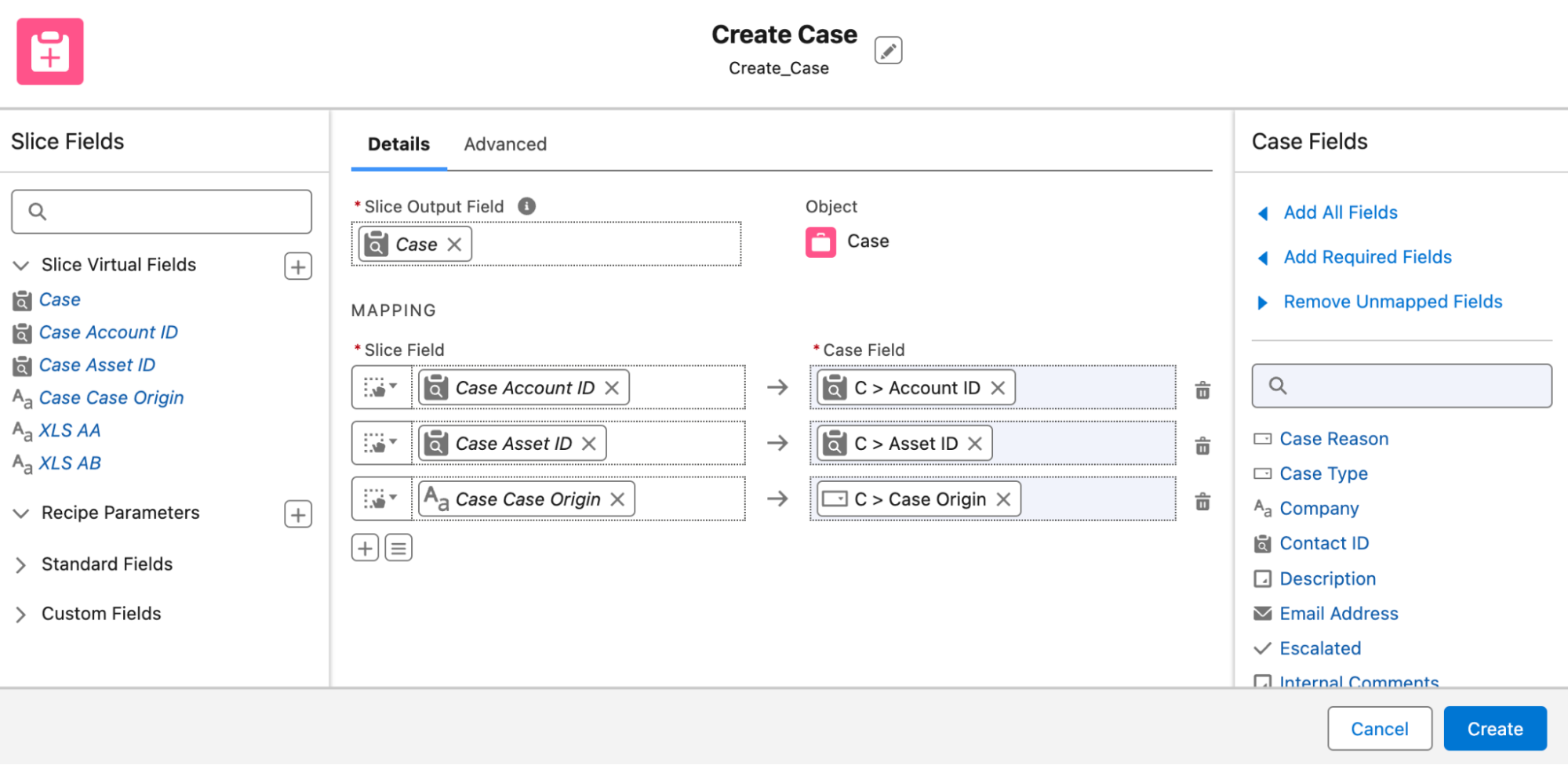 Remove Unmapped Field