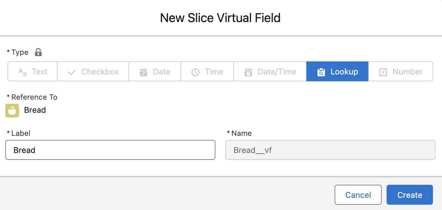 Virtual field name suggestion