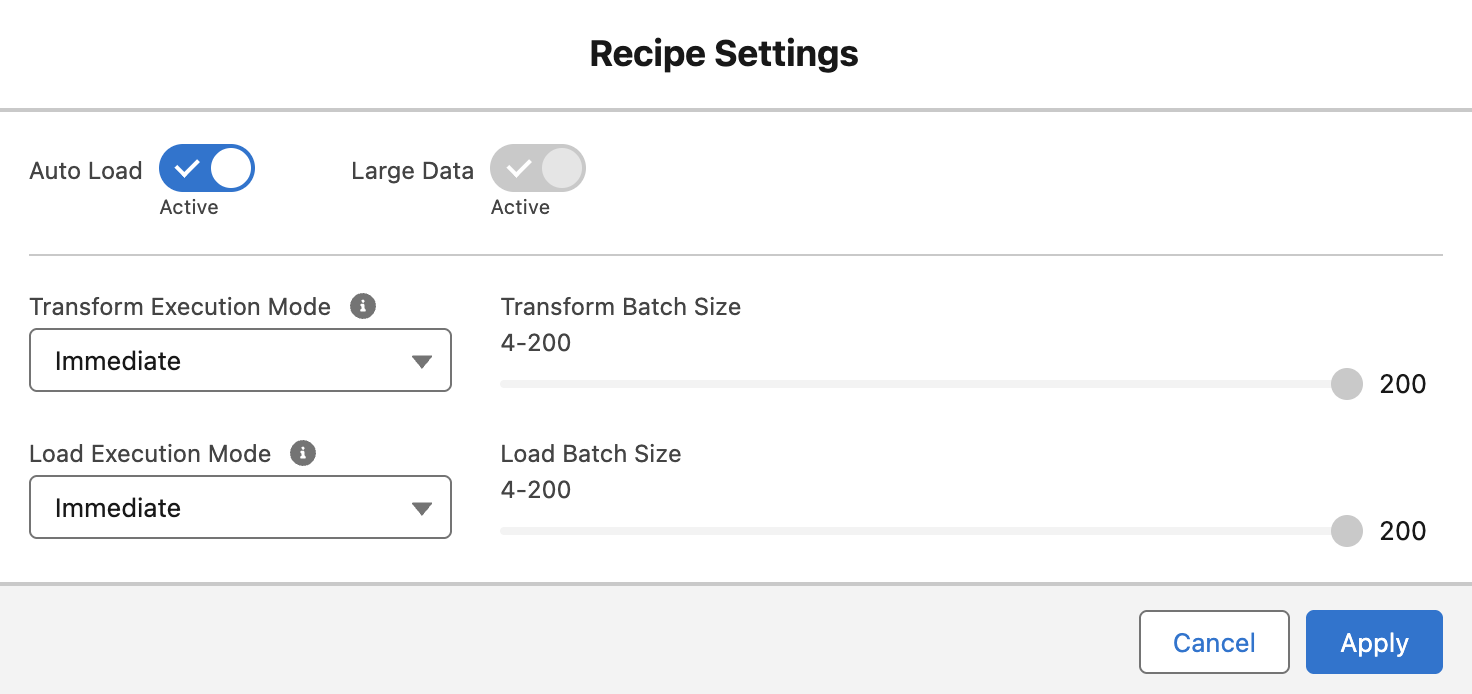 Immediate execution mode