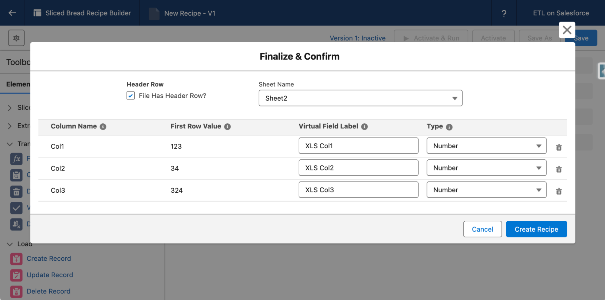Excel wizard sheet name