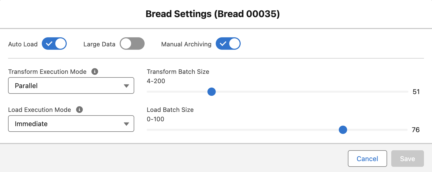 Bread settings 2