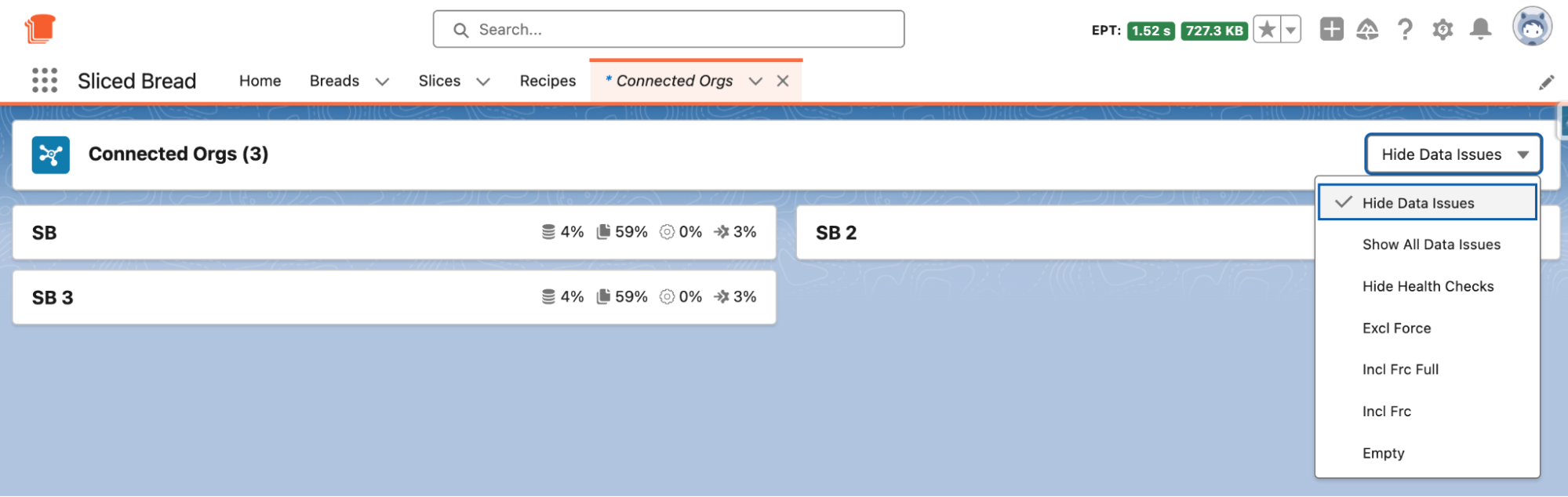 Connected Orgs views 1