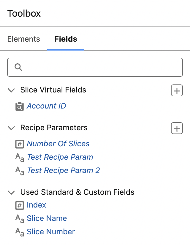 Recipe Parameters