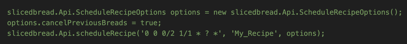 Cancel previous breads