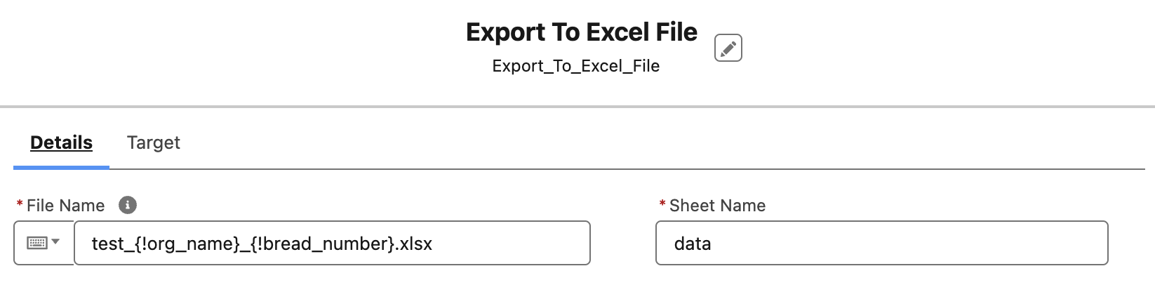 Org name merge field