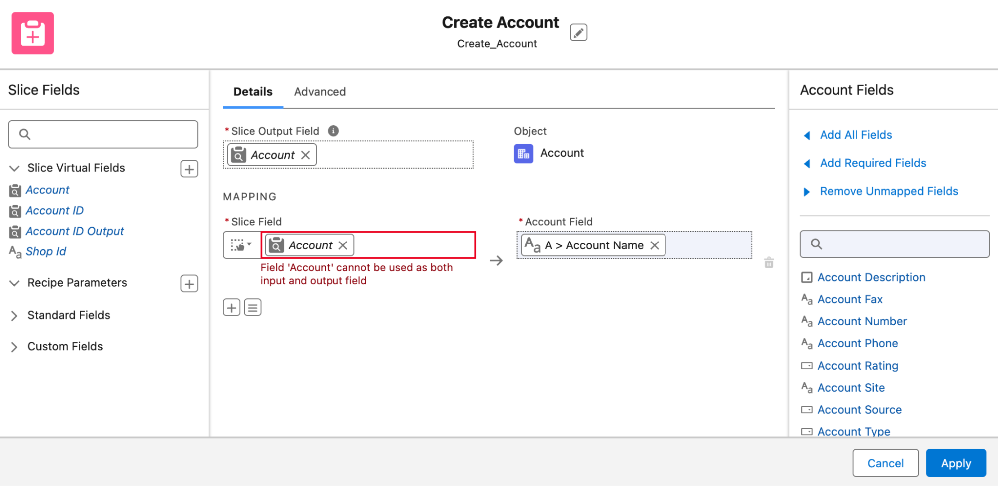 Create/Upsert rule editor validation