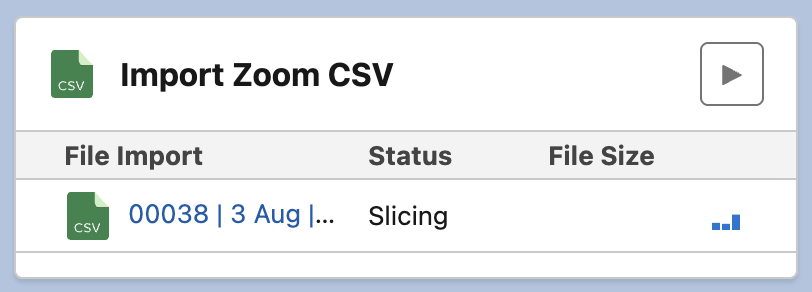 Recipe Running component 1